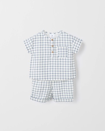 Baby Cotton Double Cloth Top and Short 2 Piece Set