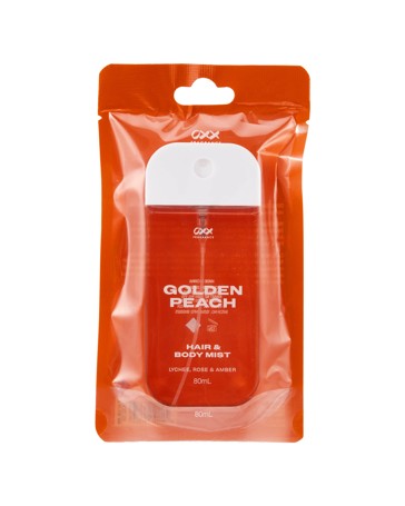 OXX Fragrance  Golden Peach Hair and Body Mist 80ml - Lychee, Rose and Amber