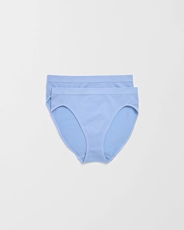 Australian Cotton Blend 2 Pack Seamfree High Cut Briefs