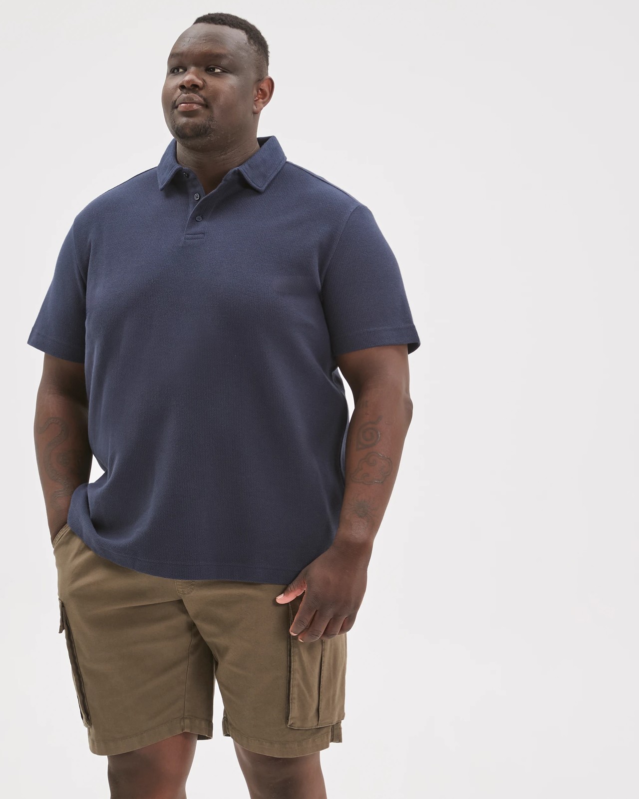 Plus Size Australian Cotton Textured Polo Top 5 of 5