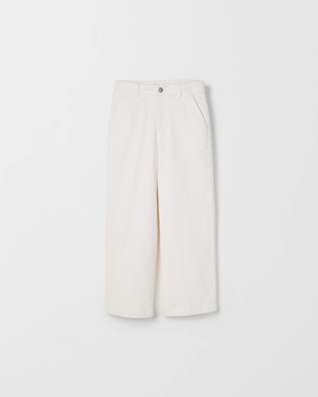 Wide Leg Corduroy Pants - Cream 5 of 6