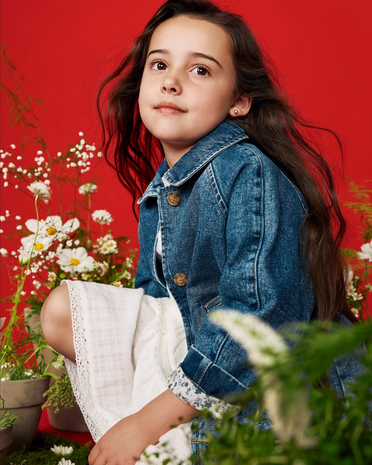 Denim Long Sleeve Button Front Jacket 3 of 4