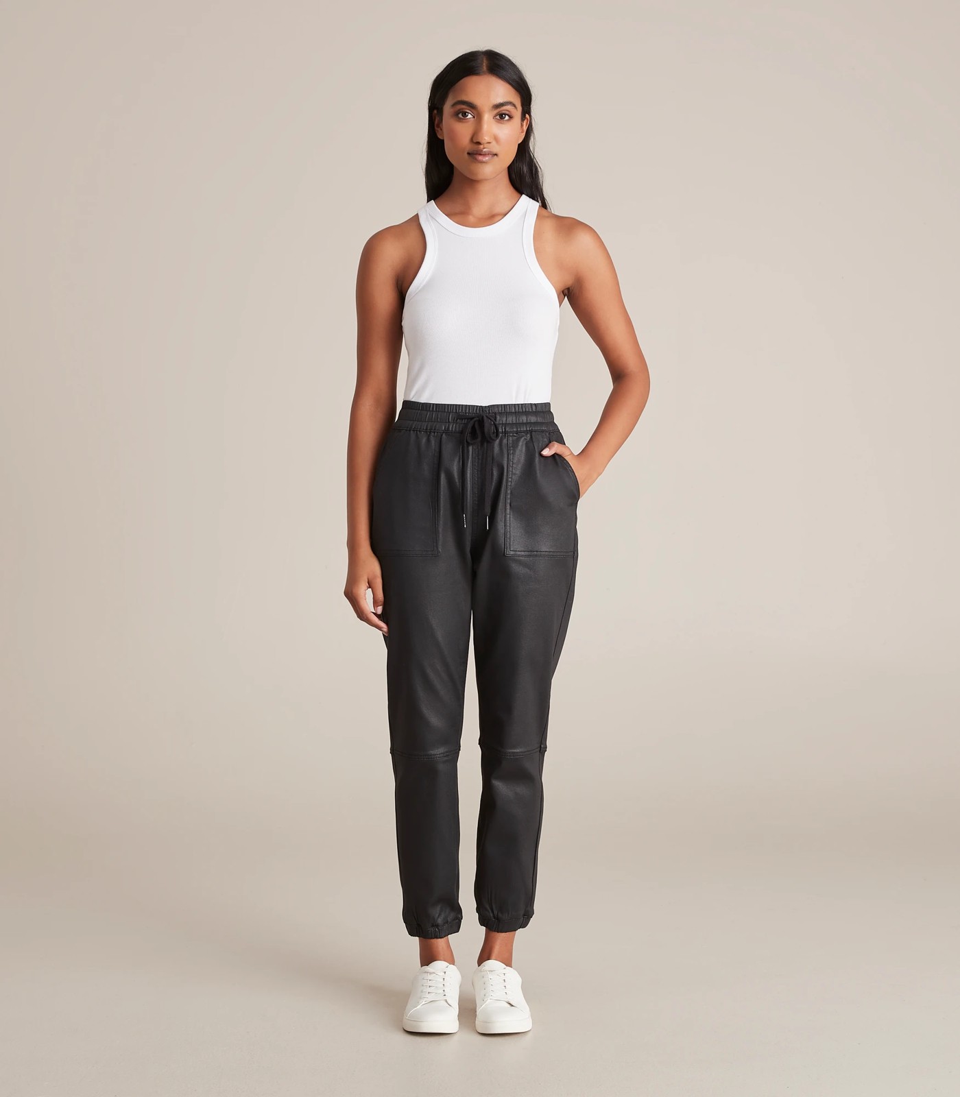 Leather joggers online target