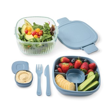 Anko Glass Salad Bowl - Blue