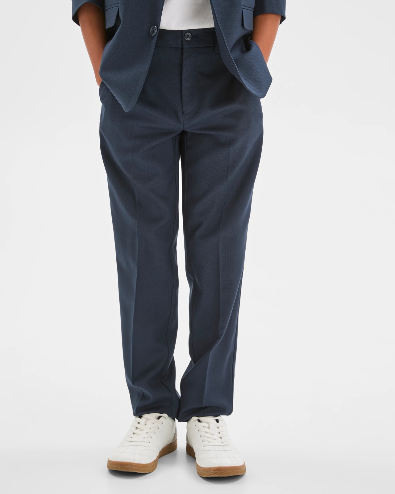 Tailored Full Length Suiting Pants - Blue 2 of 5