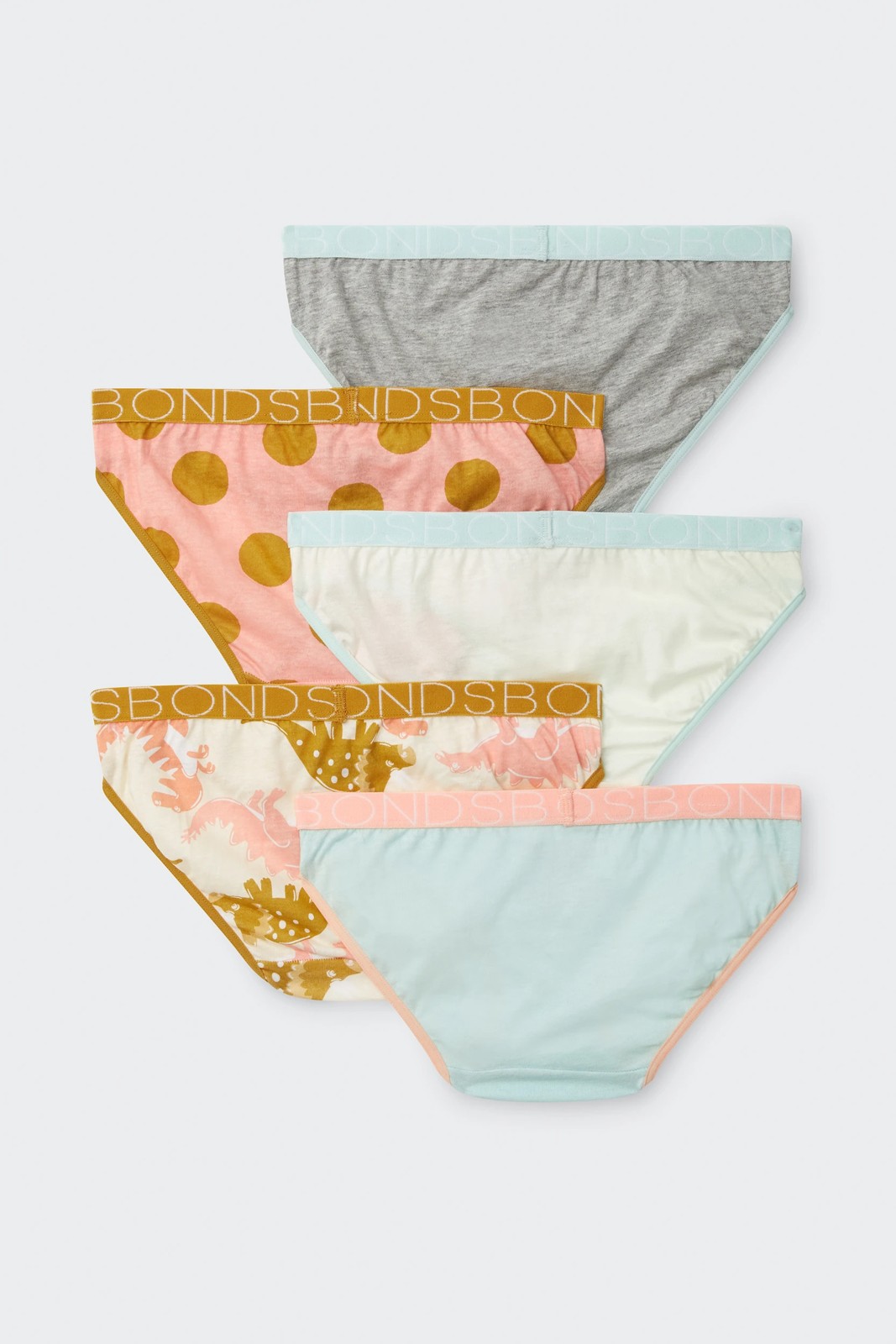 Bonds 5 Pack Girls Bikini Briefs - Sleepy Dinosaur 2 of 4