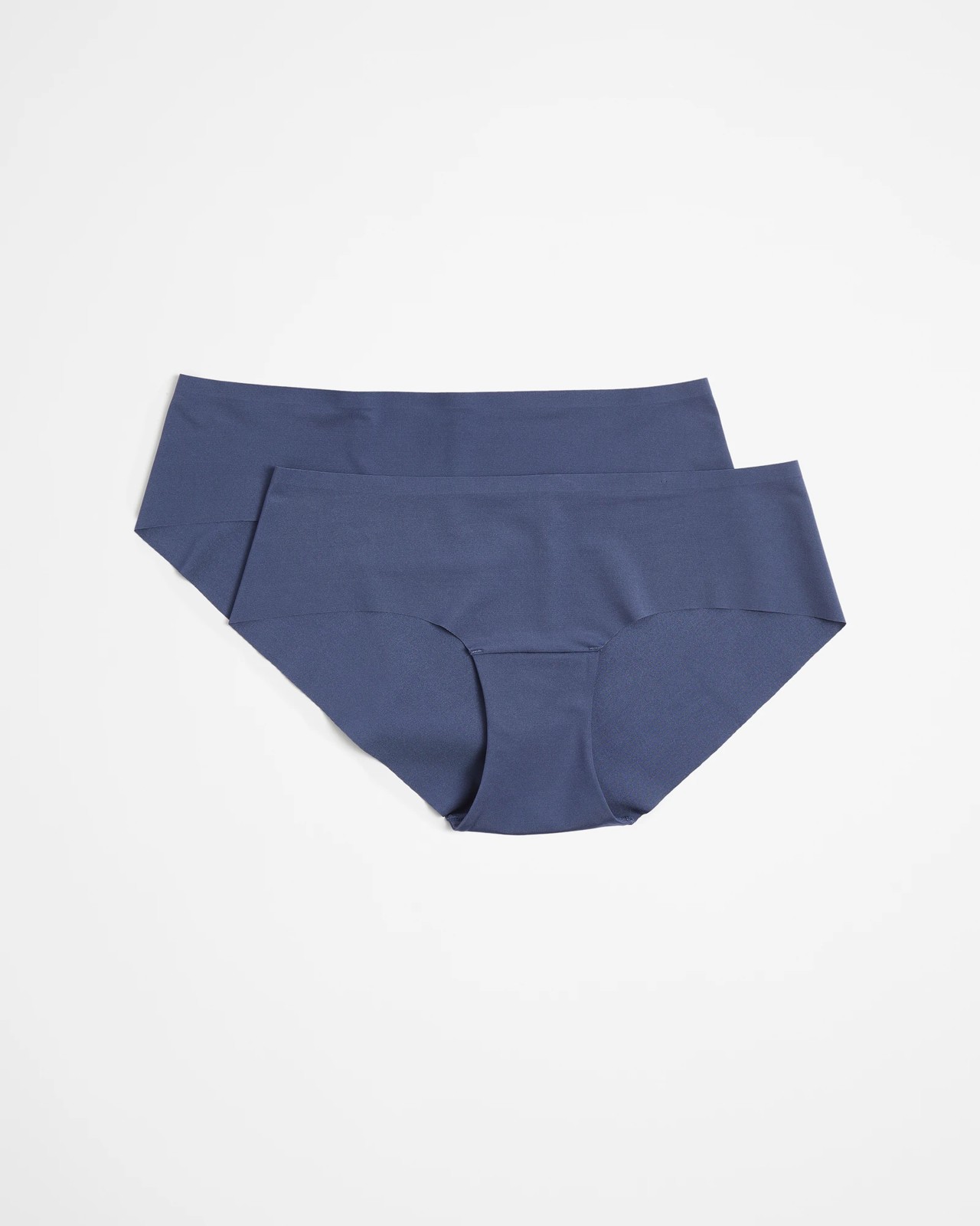 2 Pack Bonded No Show Hipster Briefs - Blue Indigo