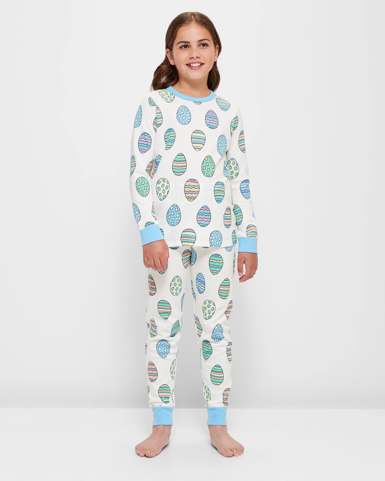 Beige soft-touch long pyjama set
