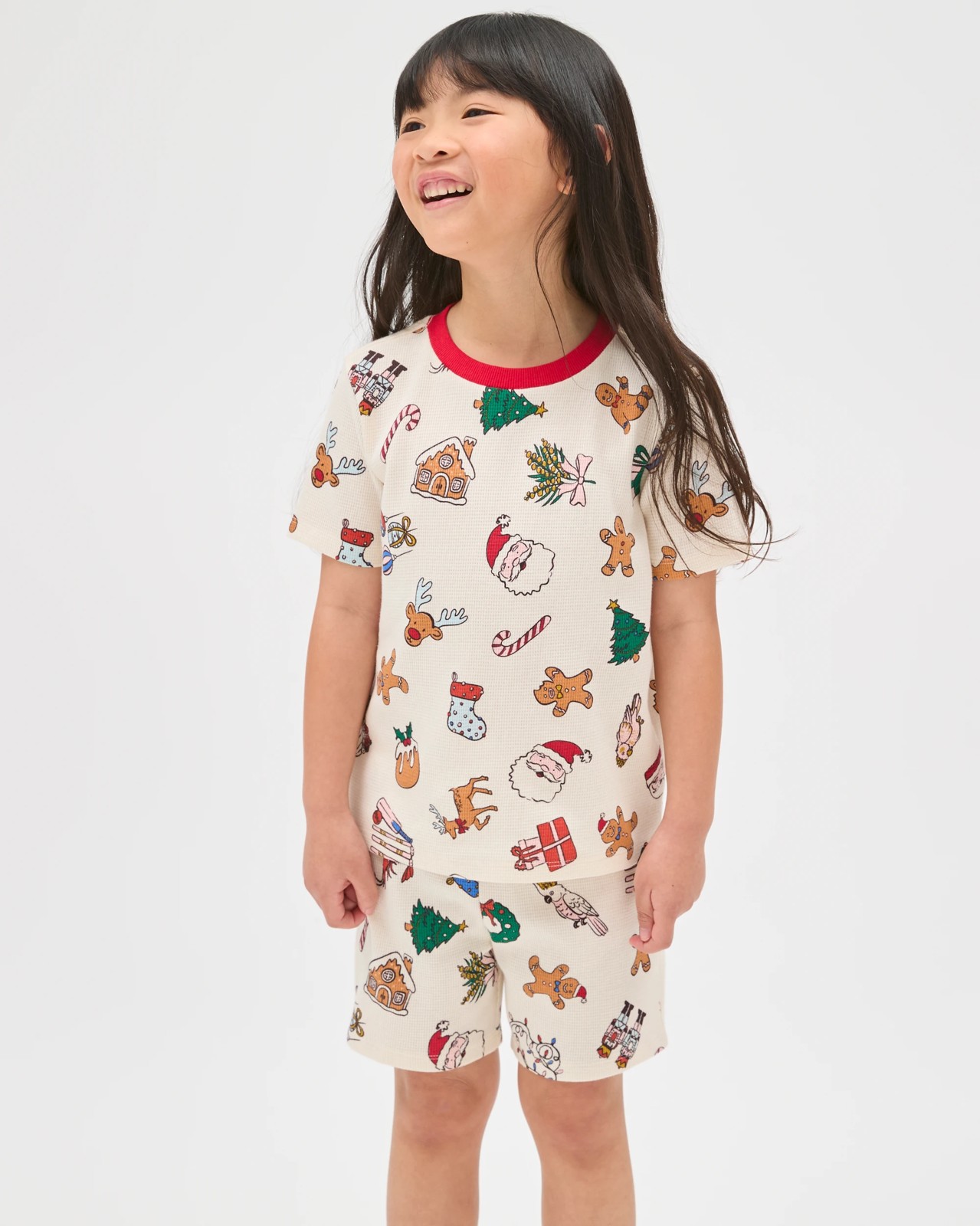 Family Matching Christmas Australian Cotton Younger Kids Pyjama Set - Christmas Icons 4 of 5