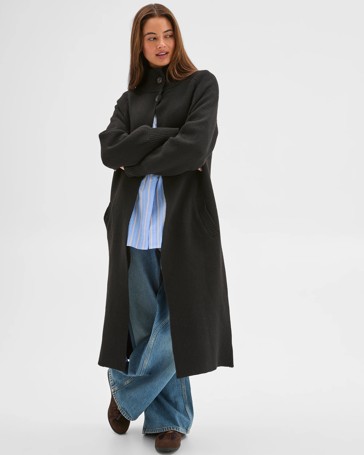 Lily Loves Funnel Neck Longline Cardigan