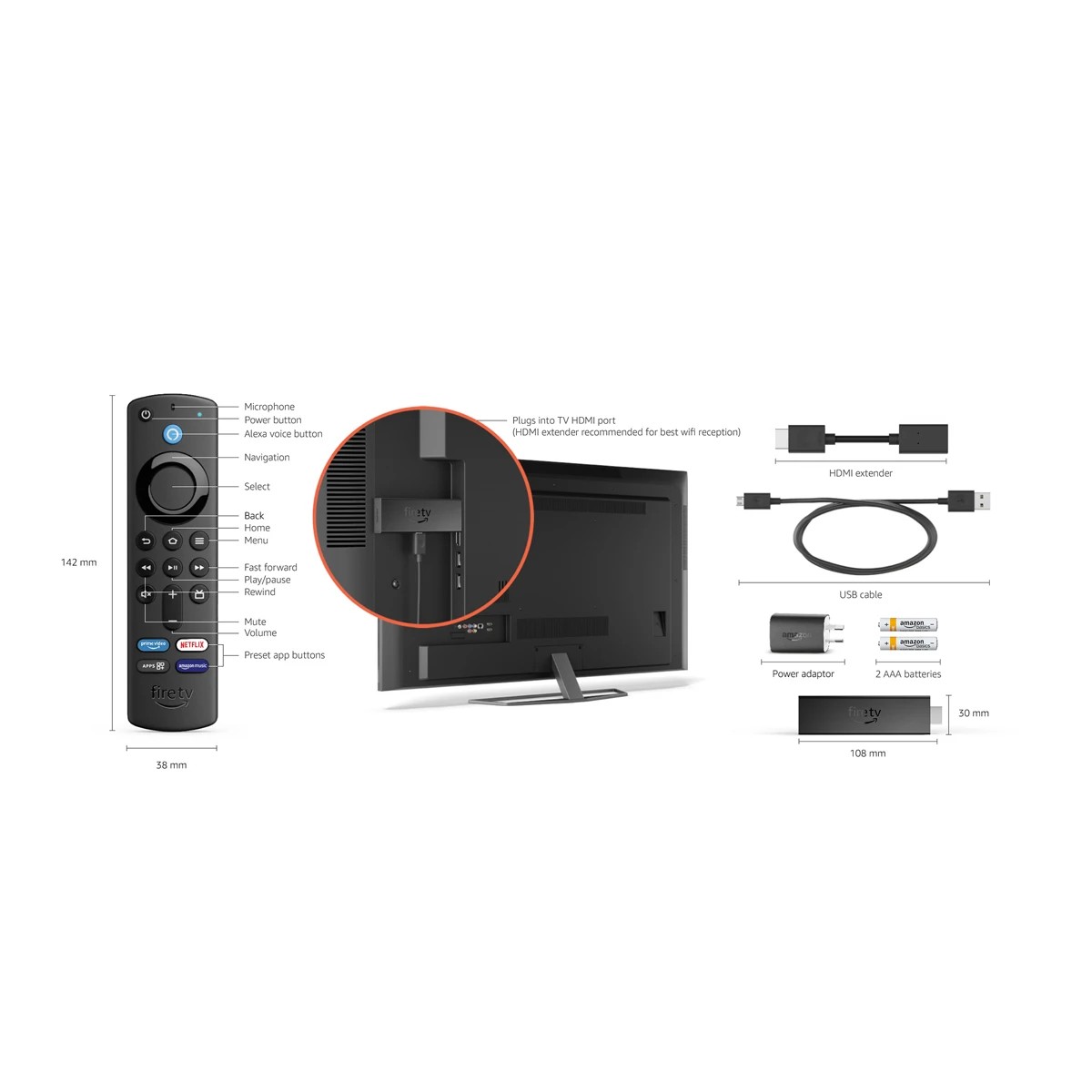 Fire Tv Stick Lite With Latest Alexa Voice Remote Lite (no Tv  Controls), Hd Streaming Device : Target