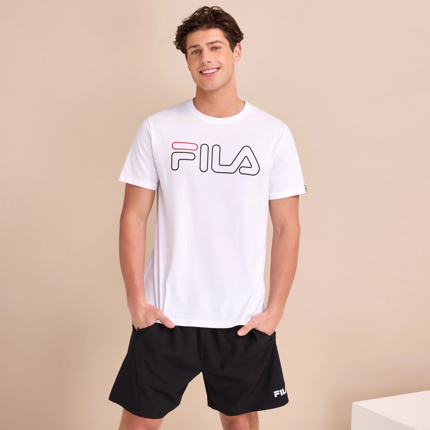 Core Logo T Shirt Fila White Target Australia