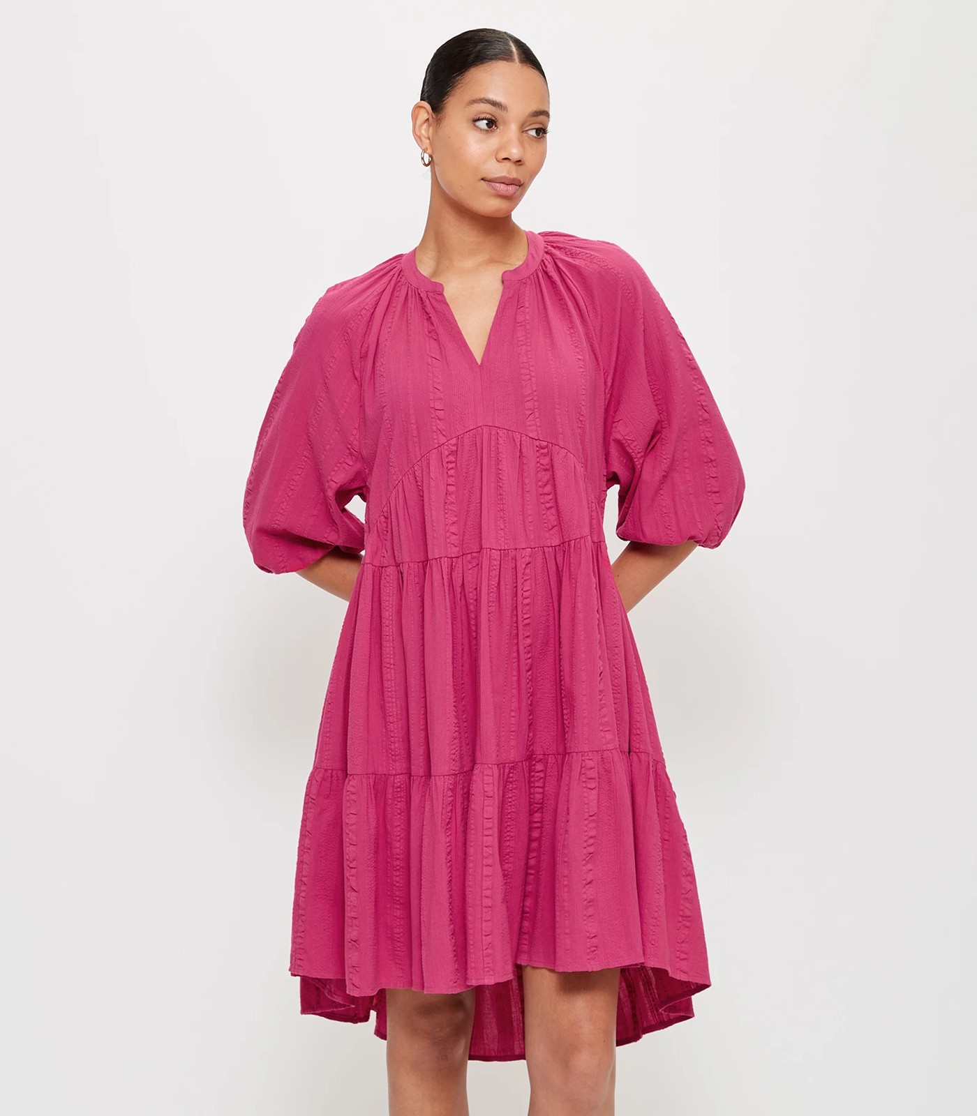 Double Stripe Tiered Mini Dress | Target Australia