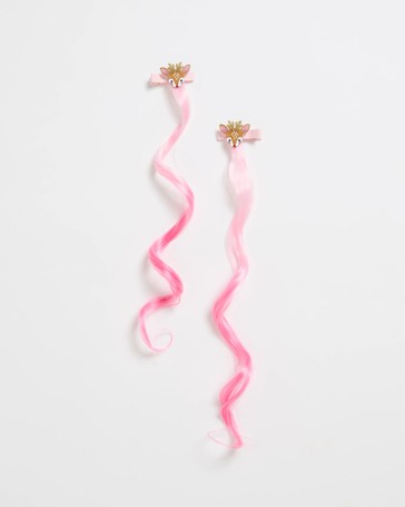 2 Pack Christmas Faux Hair Clips