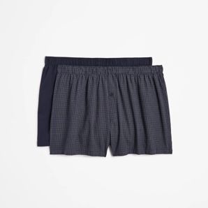 Maxx Plus Size 2 Pack Woven Boxer Shorts thumbnail 2