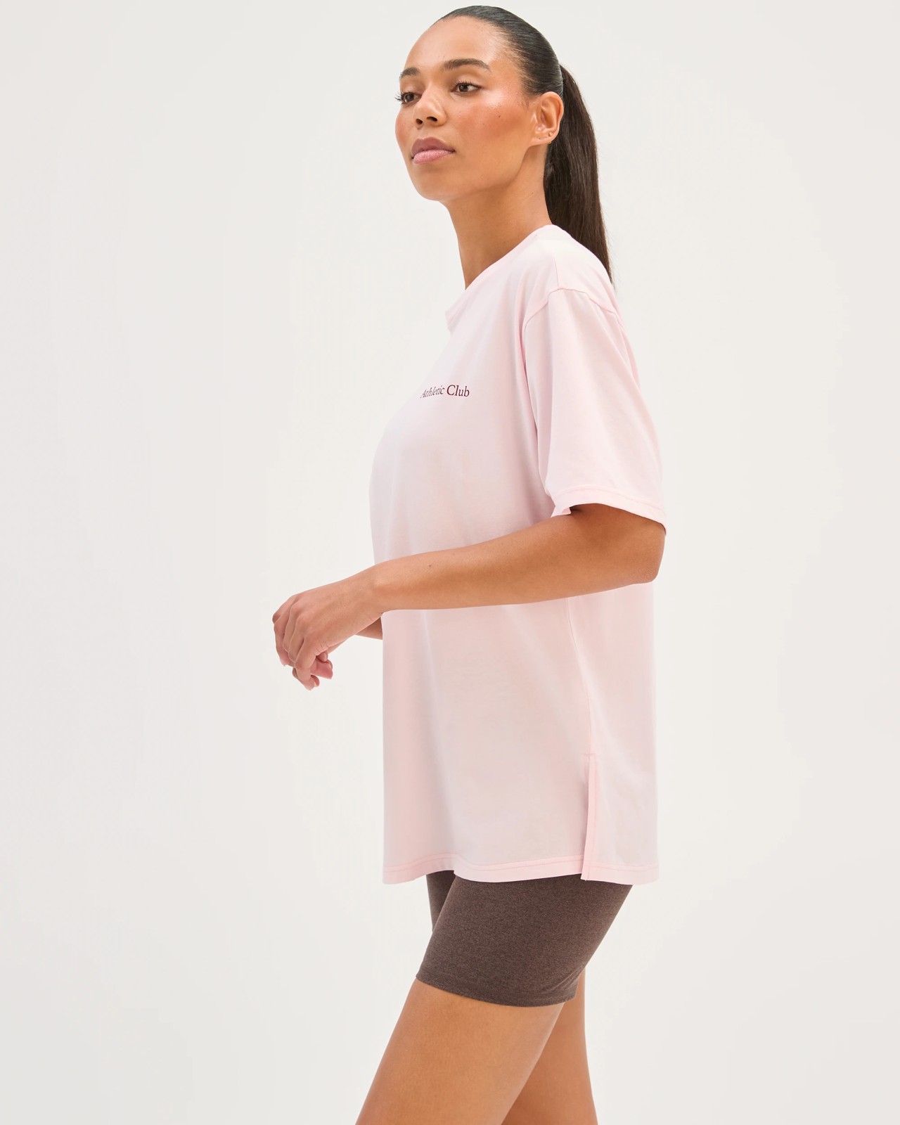 Active Australian Cotton Blend Oversized Graphic T-Shirt - Soft Pink/Athletic Club 5 of 6
