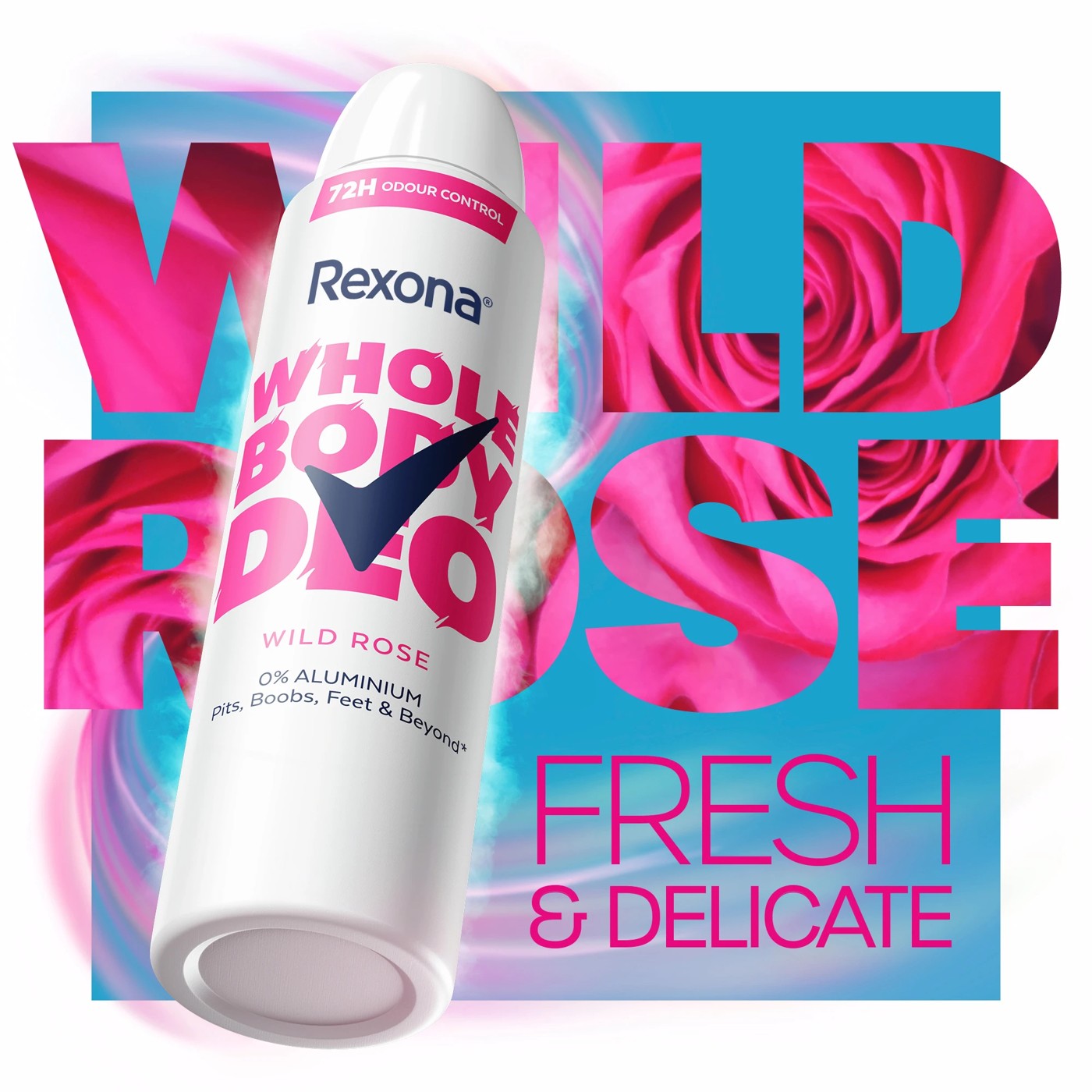 Rexona Whole Body Deo 230ml - Wild Rose 3 of 5