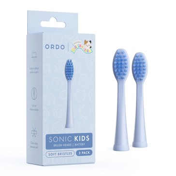 Original Squishmallows 2 Pack Ordo Sonic Kids Battery Brush Heads - Samir