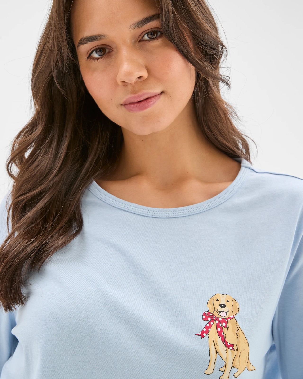 Australian Cotton Long Sleeve Slogan Sleep T-Shirt - Golden Retriever 4 of 5