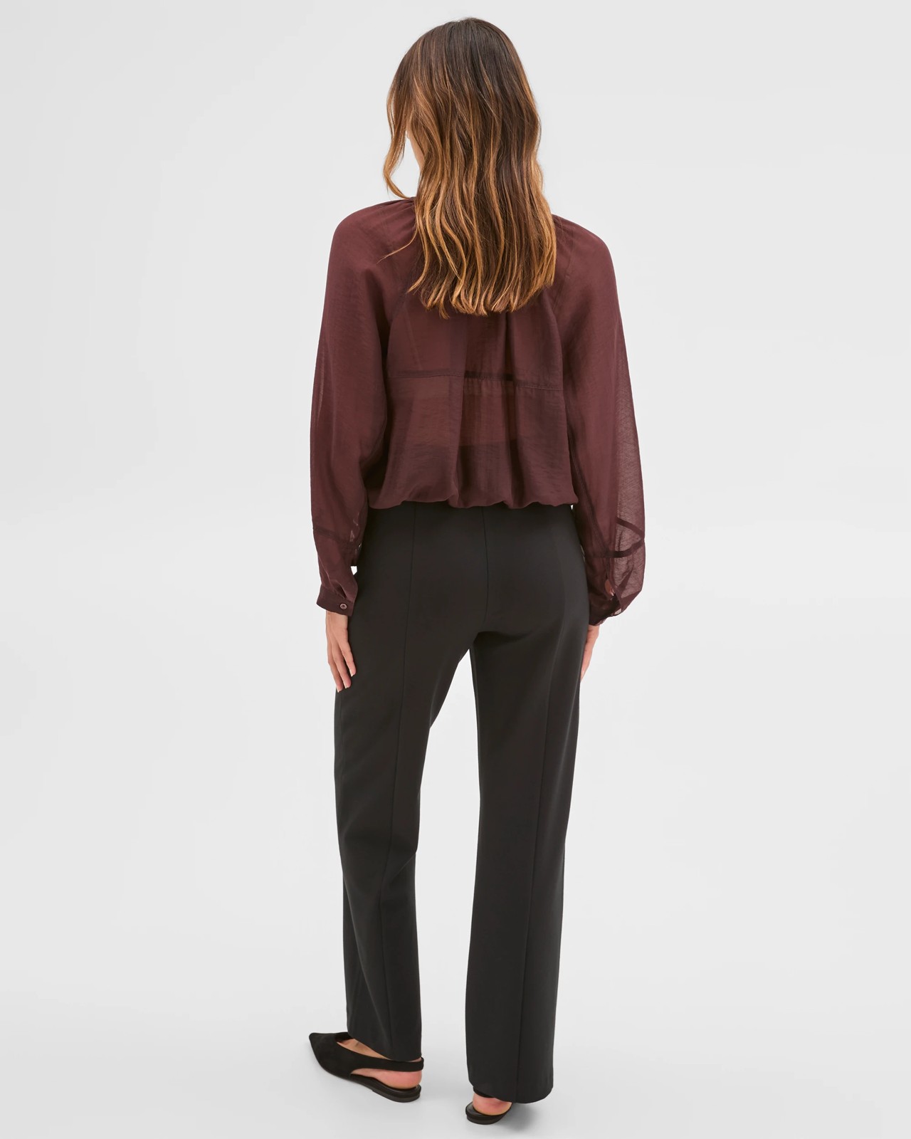 Preview Ponte Full Length Straight Leg Pants 4 of 6