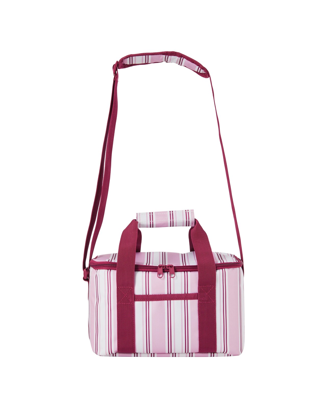 Anko Pink Stripe Large Insulated Lunch Bag 2 of 5