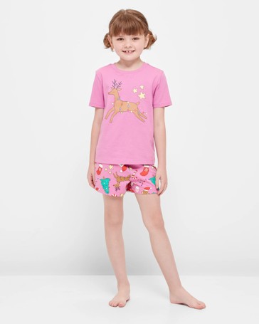 Family Matching Christmas Icons Girls Junior Cotton Pyjama Set