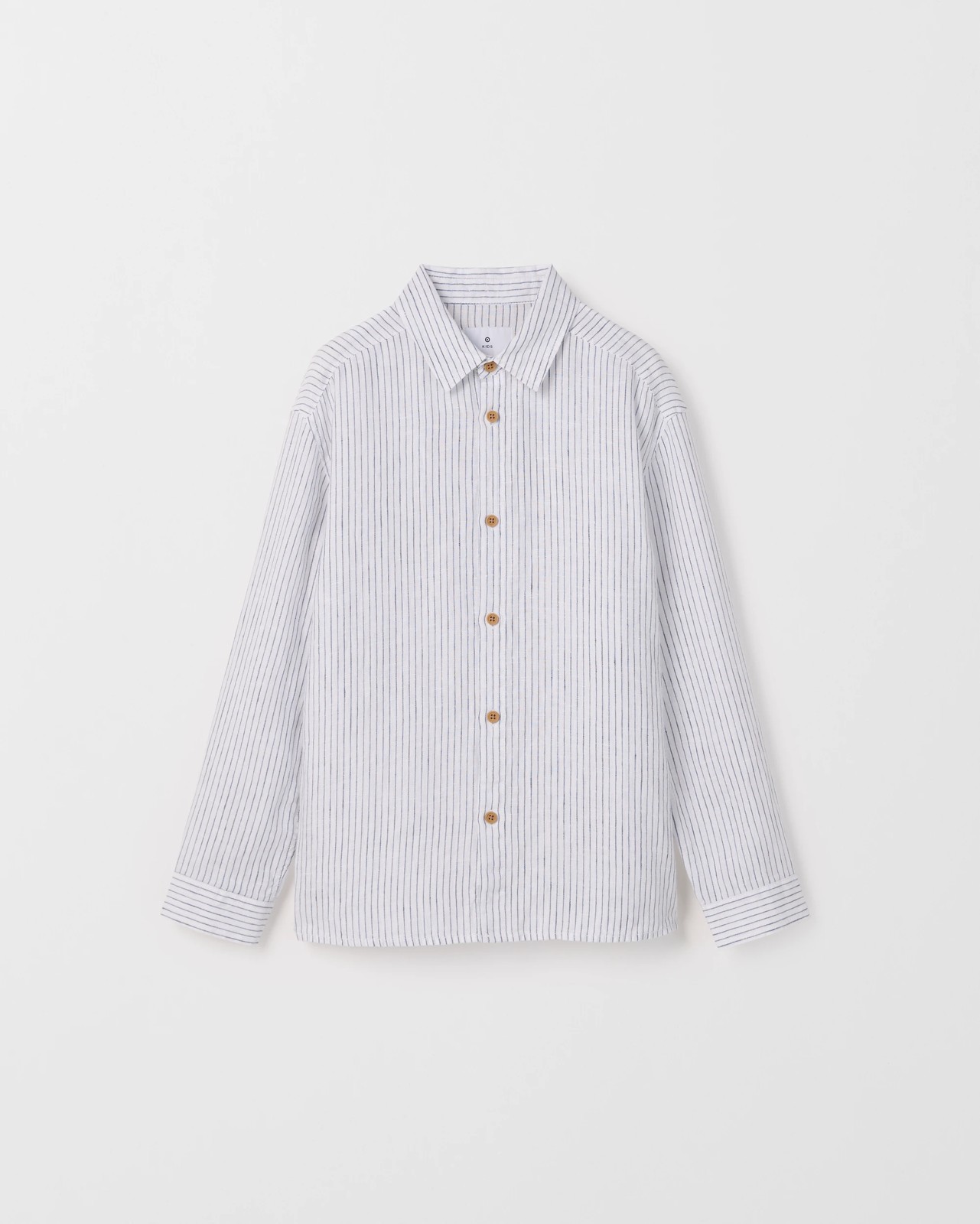 European Linen Long Sleeve Shirt - Blue / Stripe 5 of 6