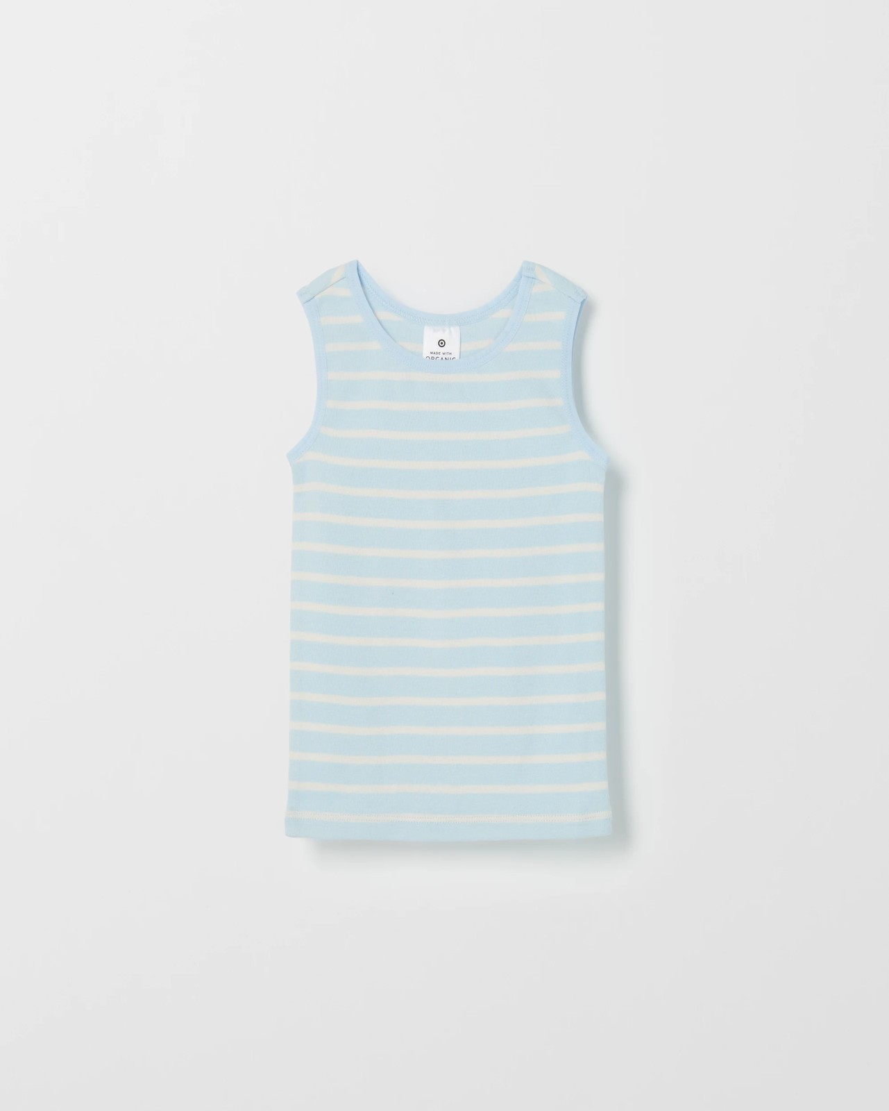 Baby Organic Cotton 3 Pack Print Singlets - Whales Whitecap Grey 3 of 5