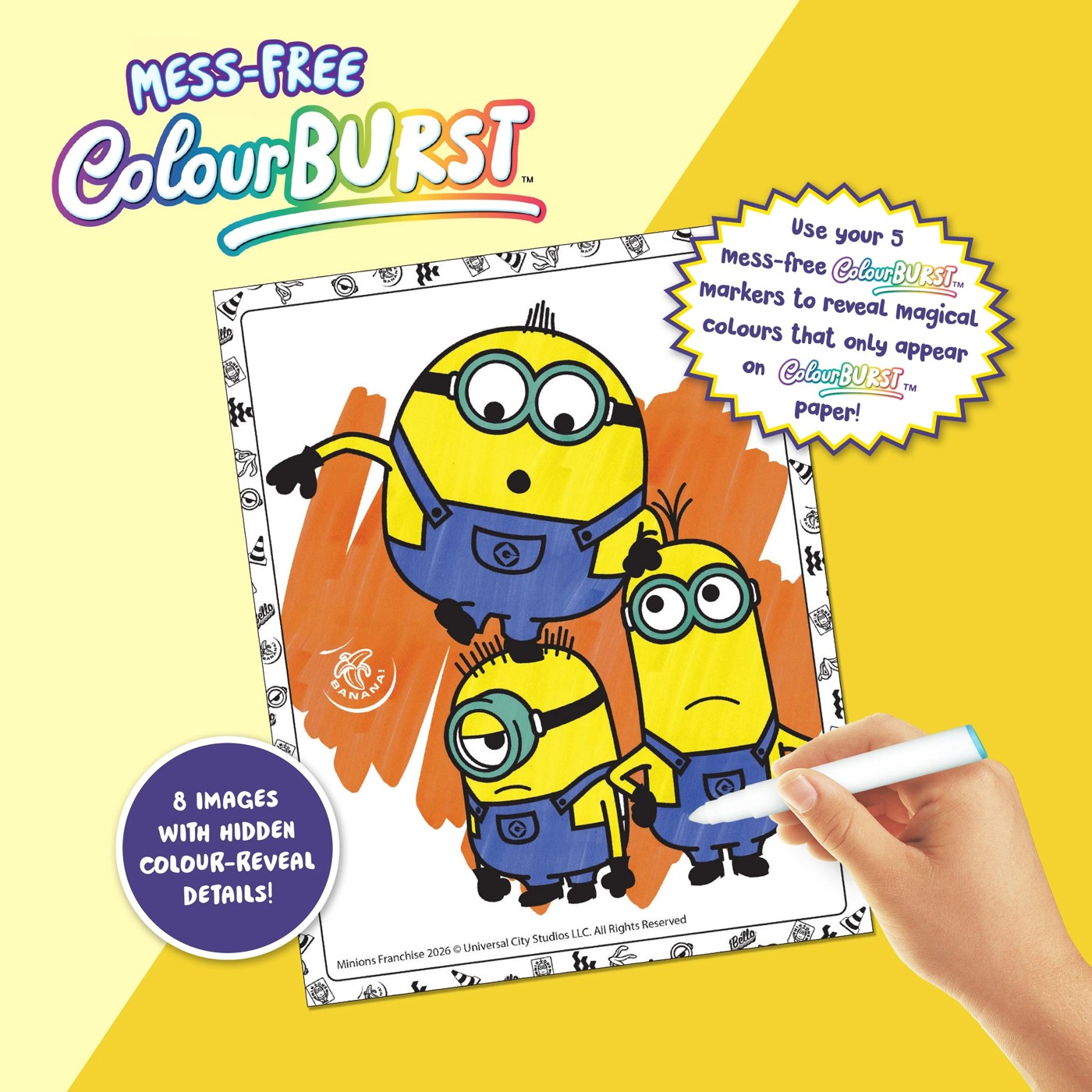 INKredibles Mess-Free ColourBurst Illumination's Minions Activity Kit - Book 4 of 6