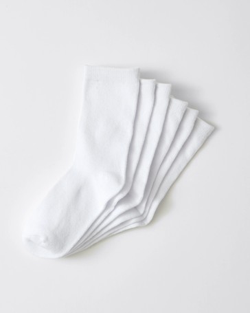 6 Pack Maxx Crew School Socks