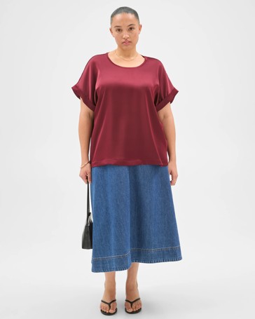 Plus Size Mixed Media Top