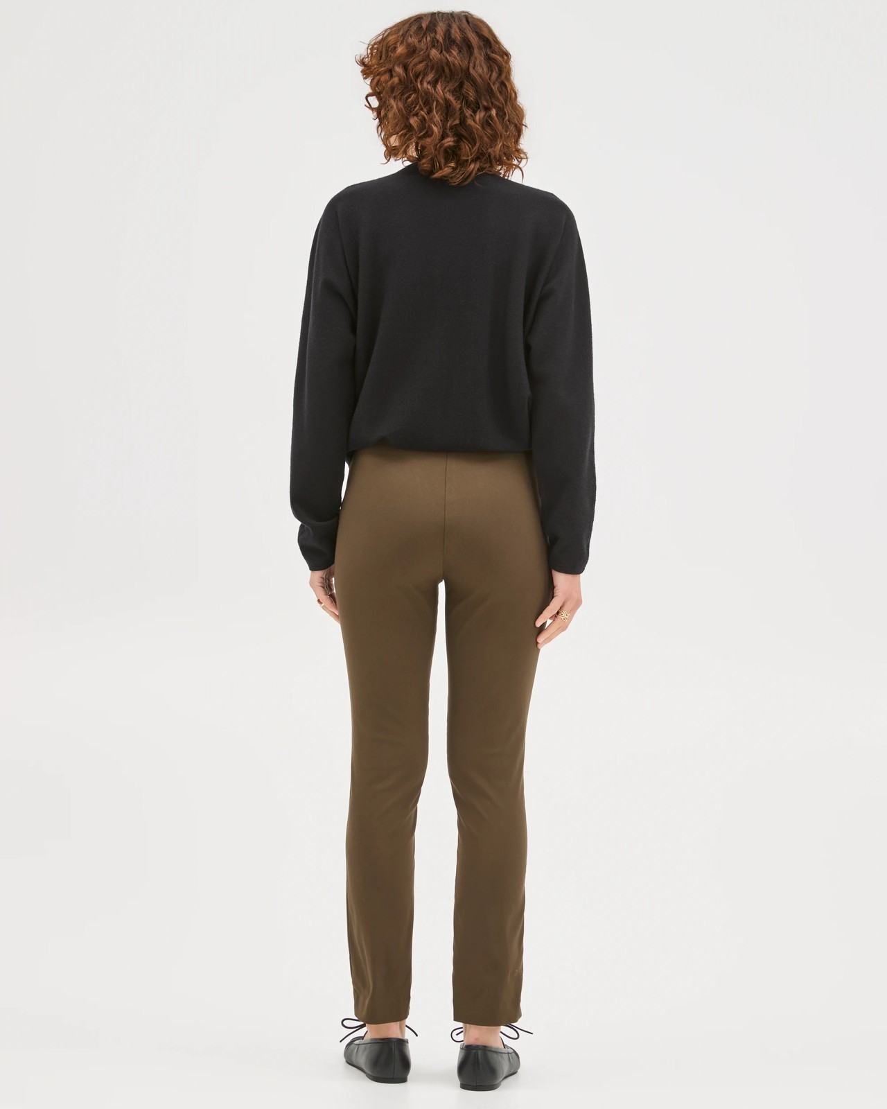Preview Carrie Bengaline Ankle Length Pants - Dark Olive 6 of 6