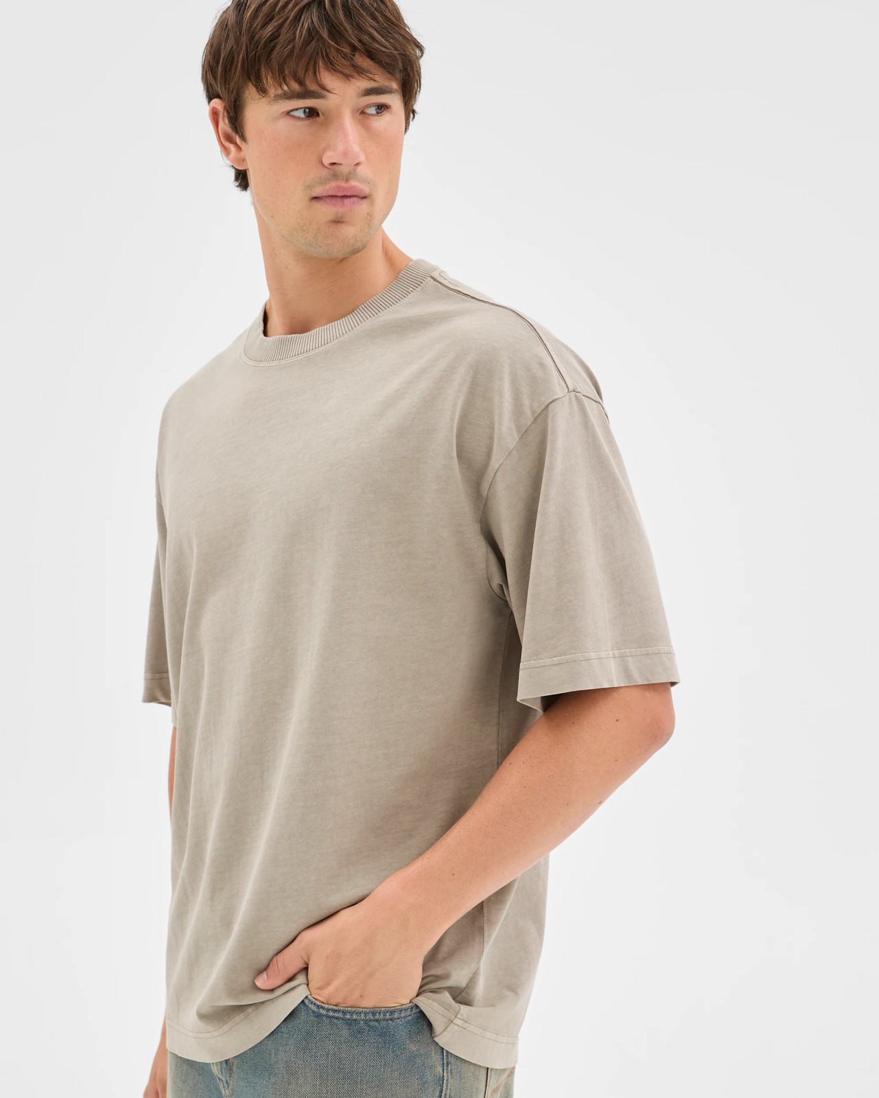Commons Australian Cotton Boxy Heavyweight Core T-Shirt - Grey 4 of 6