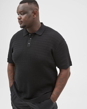Plus Size Australian Cotton Knitted Polo Top