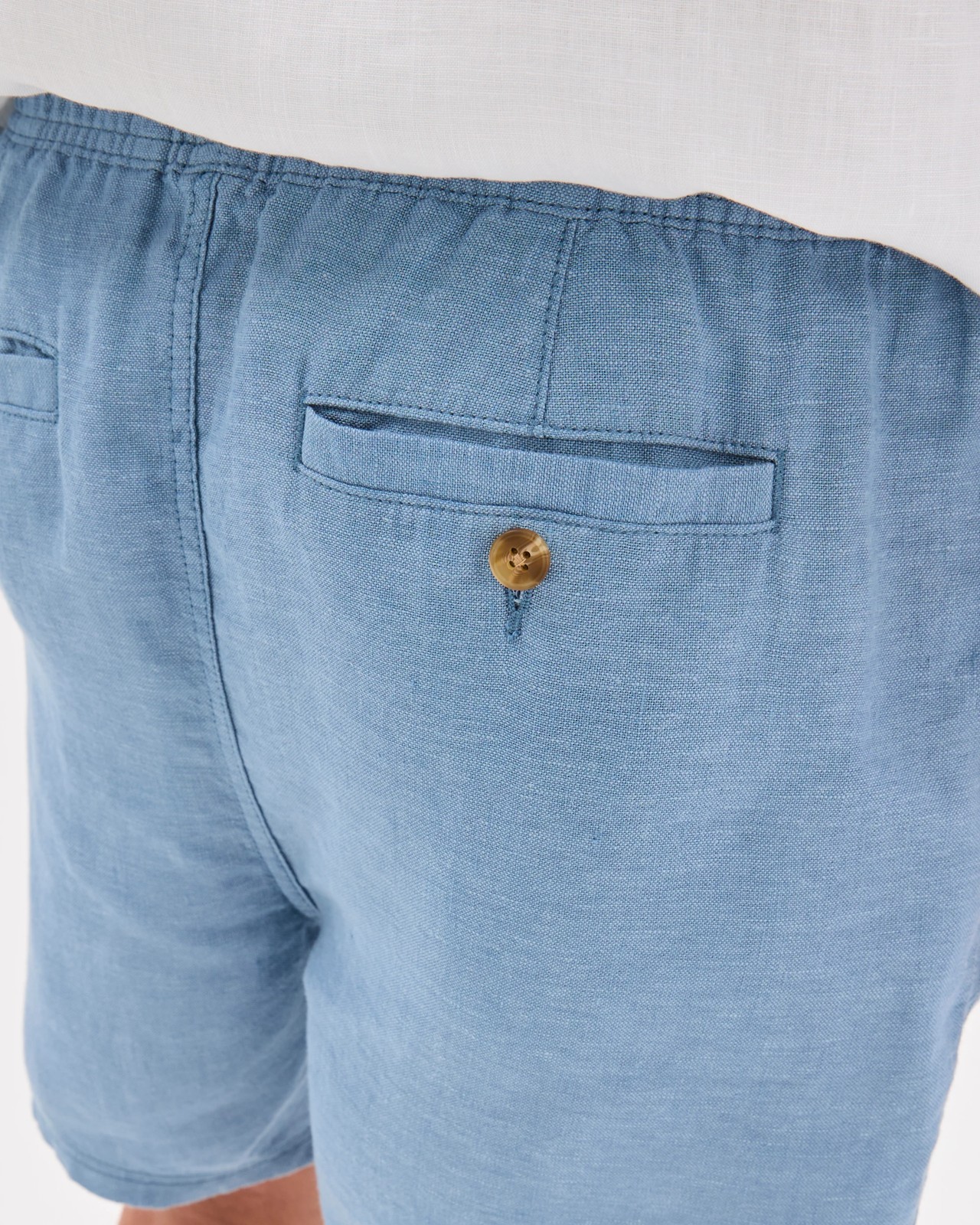 European Linen Shorts - Denim Blue 5 of 6
