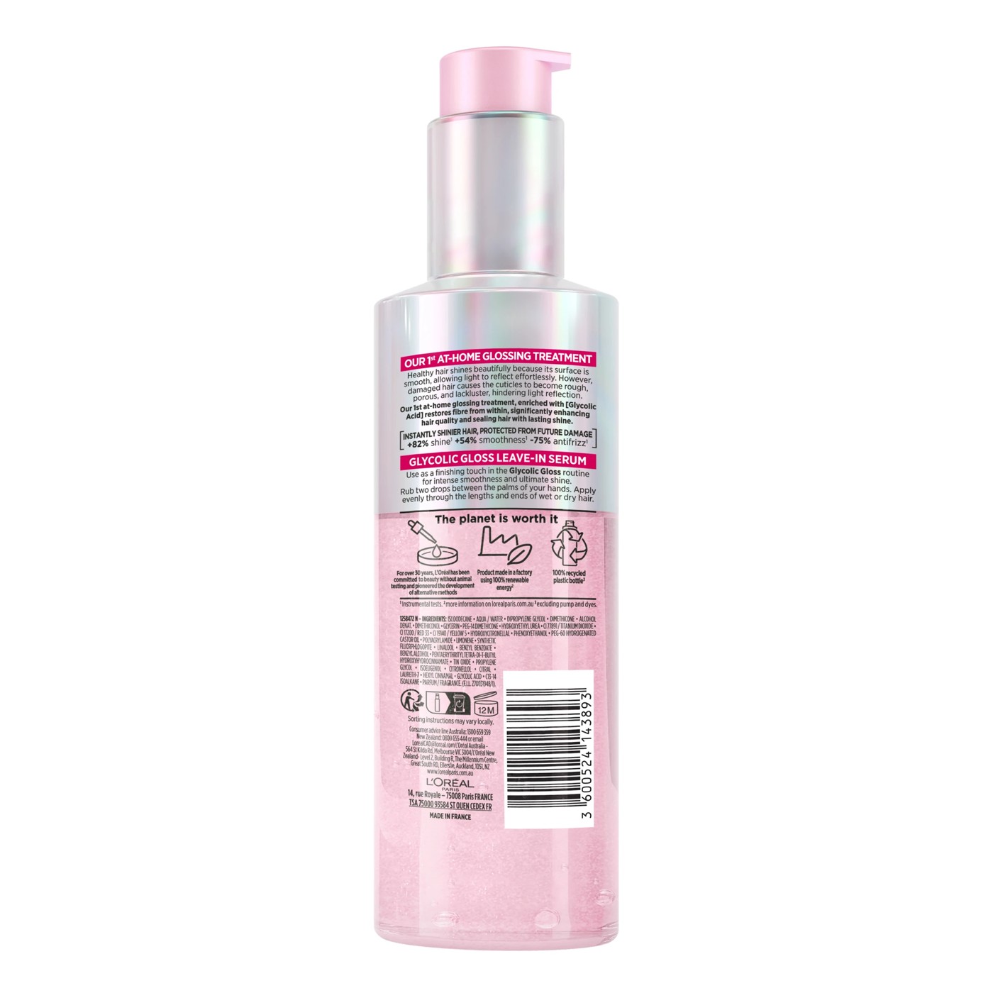 L'Oreal Paris Elvive Glycolic Gloss Leave-in Serum - 14% Gloss Complex with Glycolic Acid 2 of 6