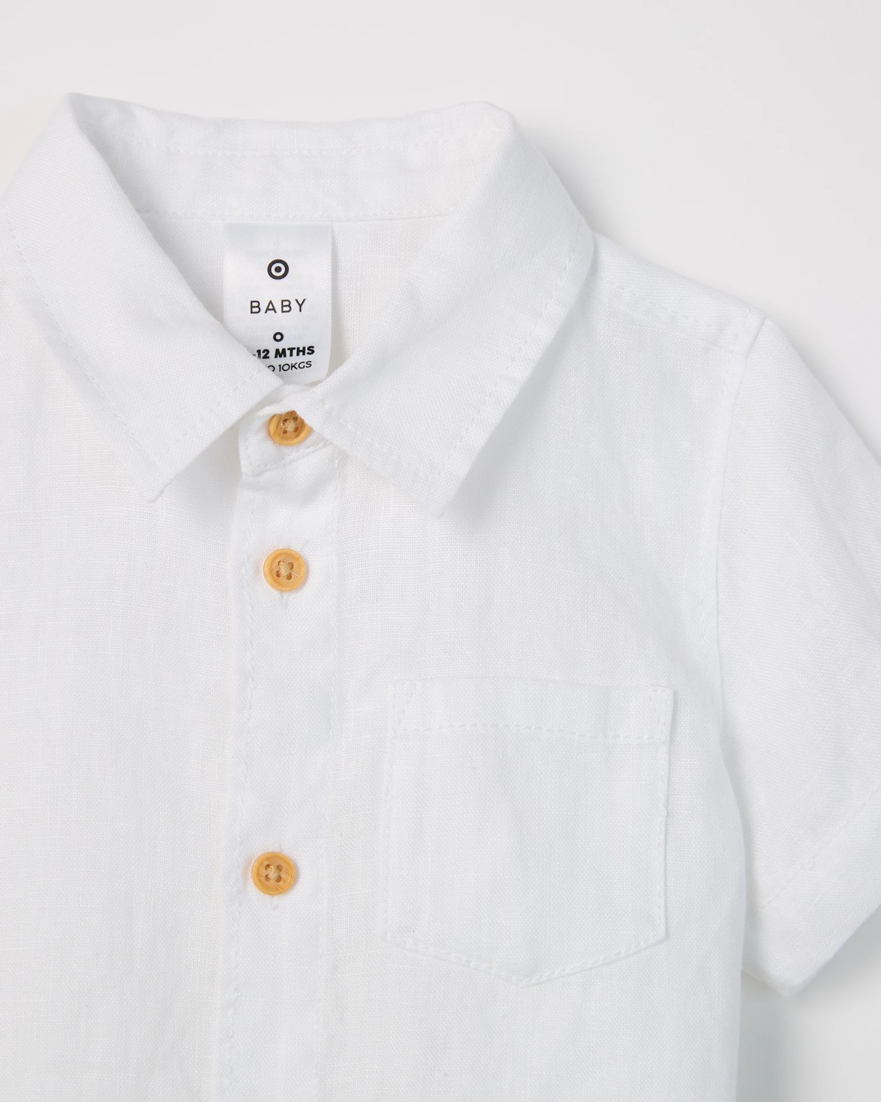 Baby European Linen Short Sleeve Shirt 5 of 5