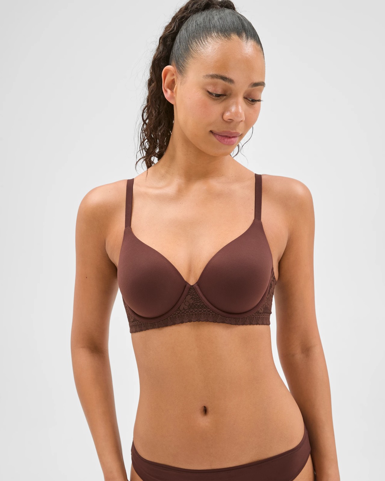 Soft Comfort Underwire T-Shirt Bra - Dark Oak 4 of 5