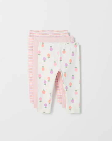 Baby Organic Cotton 3 Pack Printed Leggings