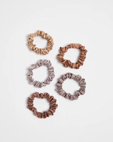 5 Pack Satin Scrunchies