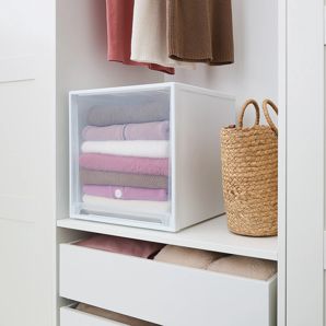 Modular Storage Drawer, Square Large White - Anko product image