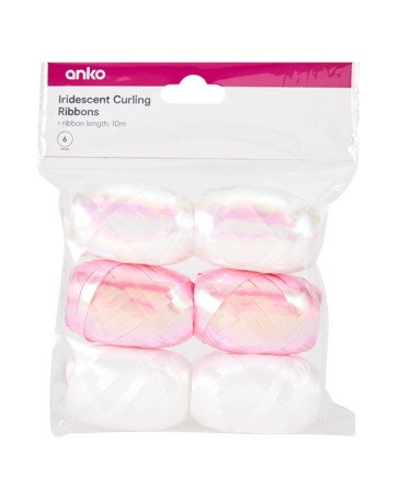 6 Piece Curling Ribbons, Iridescent - Anko
