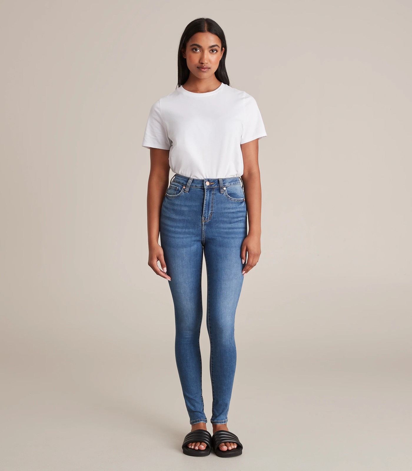 Sophie Skinny High Rise Full Length Denim Jeans