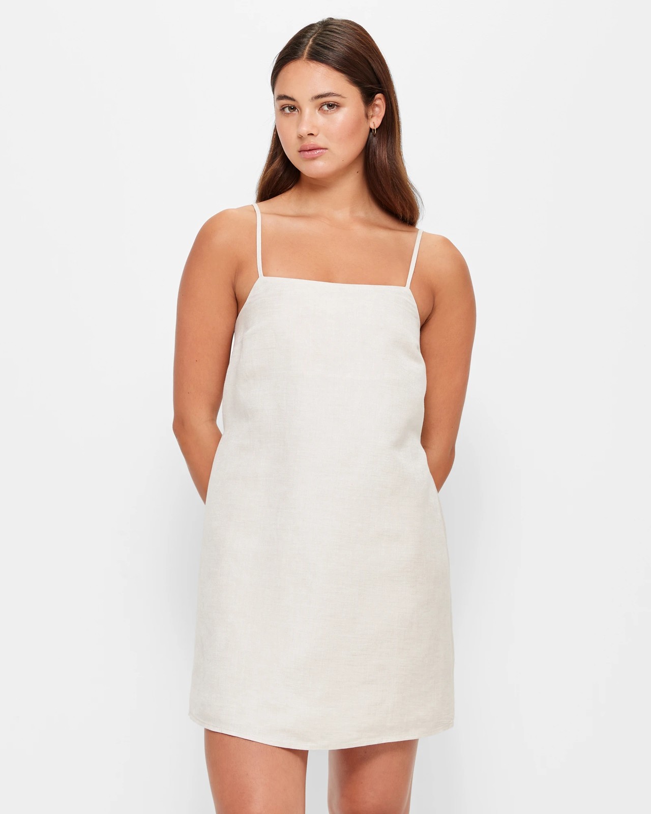 Linen Blend Strappy Mini Dress - Lily Loves | Target Australia