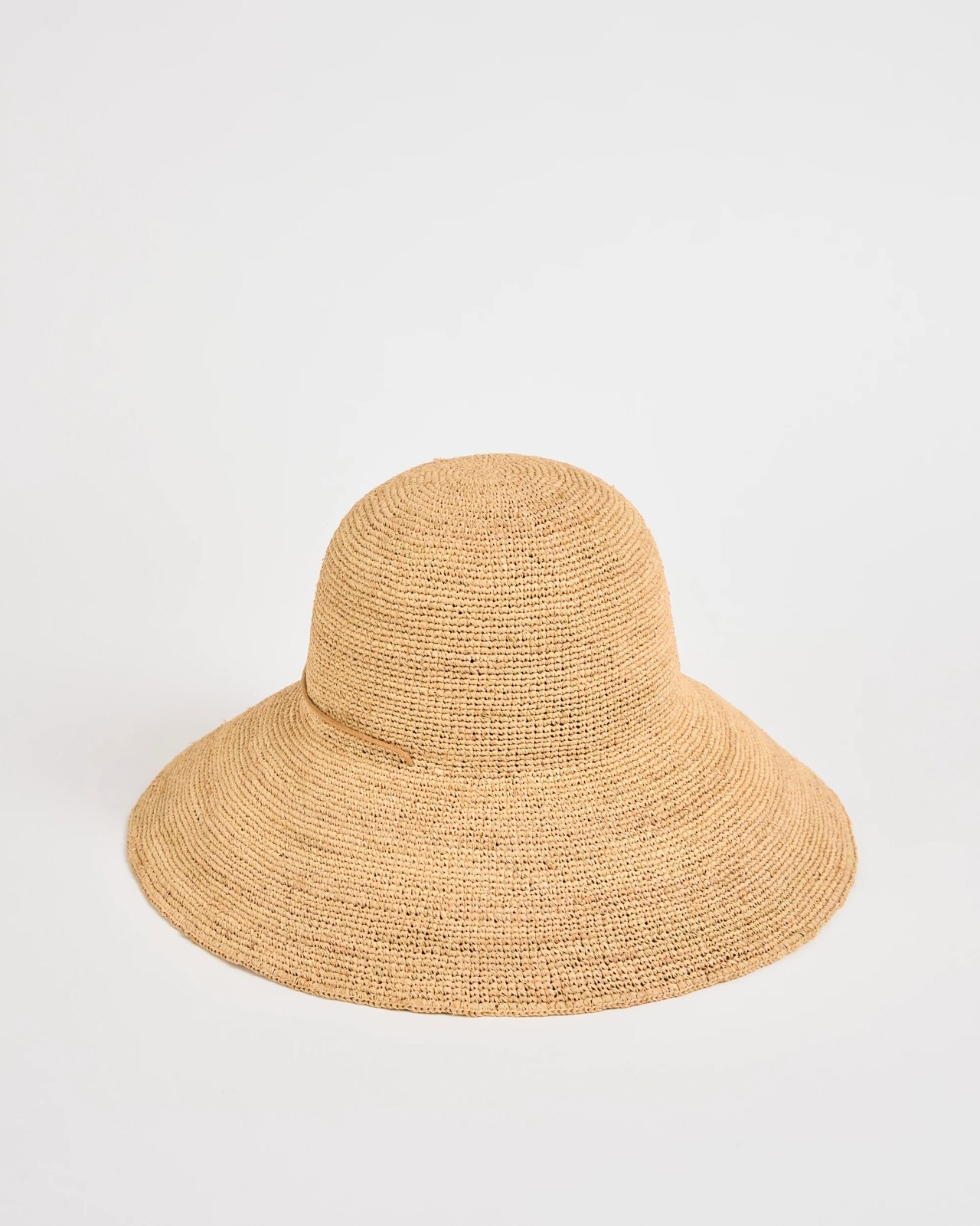 Packable Raffia Wide Brim Hat - Natural 2 of 2