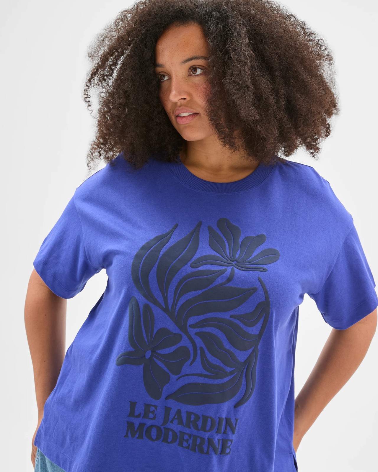 Plus Size Australian Cotton Graphic Split Hem T-Shirt 3 of 6