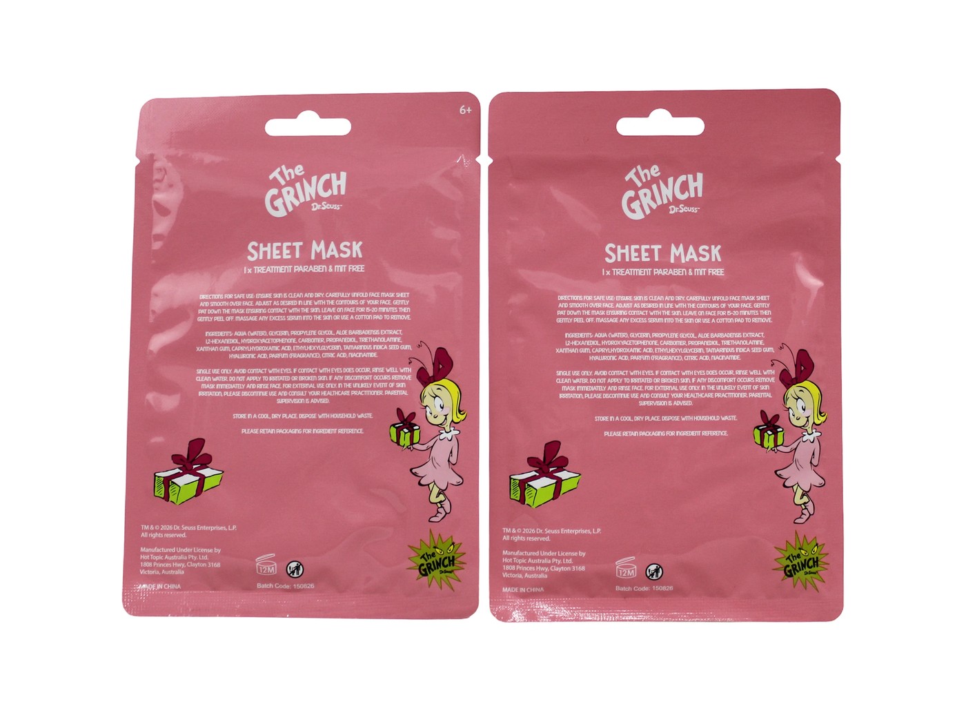 The Grinch 2 Pack Face Sheet Mask 3 of 4