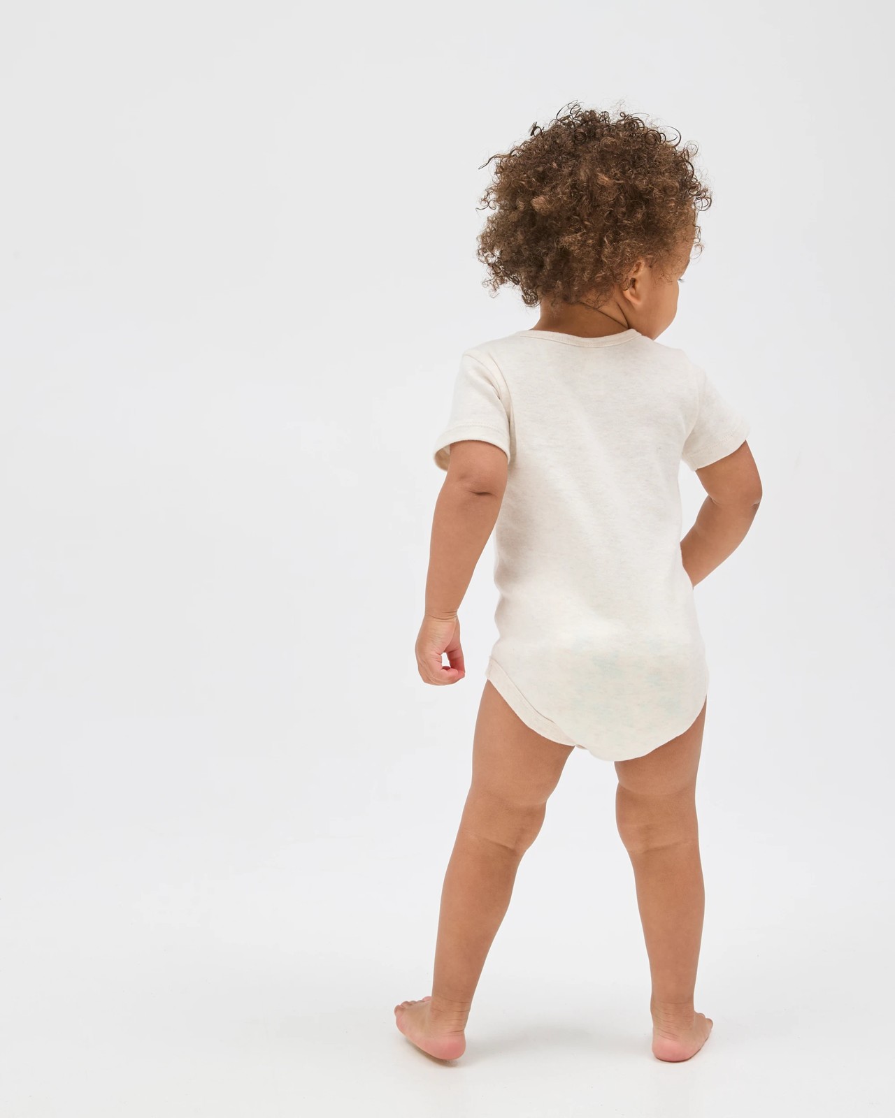 Baby Organic Cotton Short Sleeve Print Bodysuit - Oat Love Daddy 3 of 5