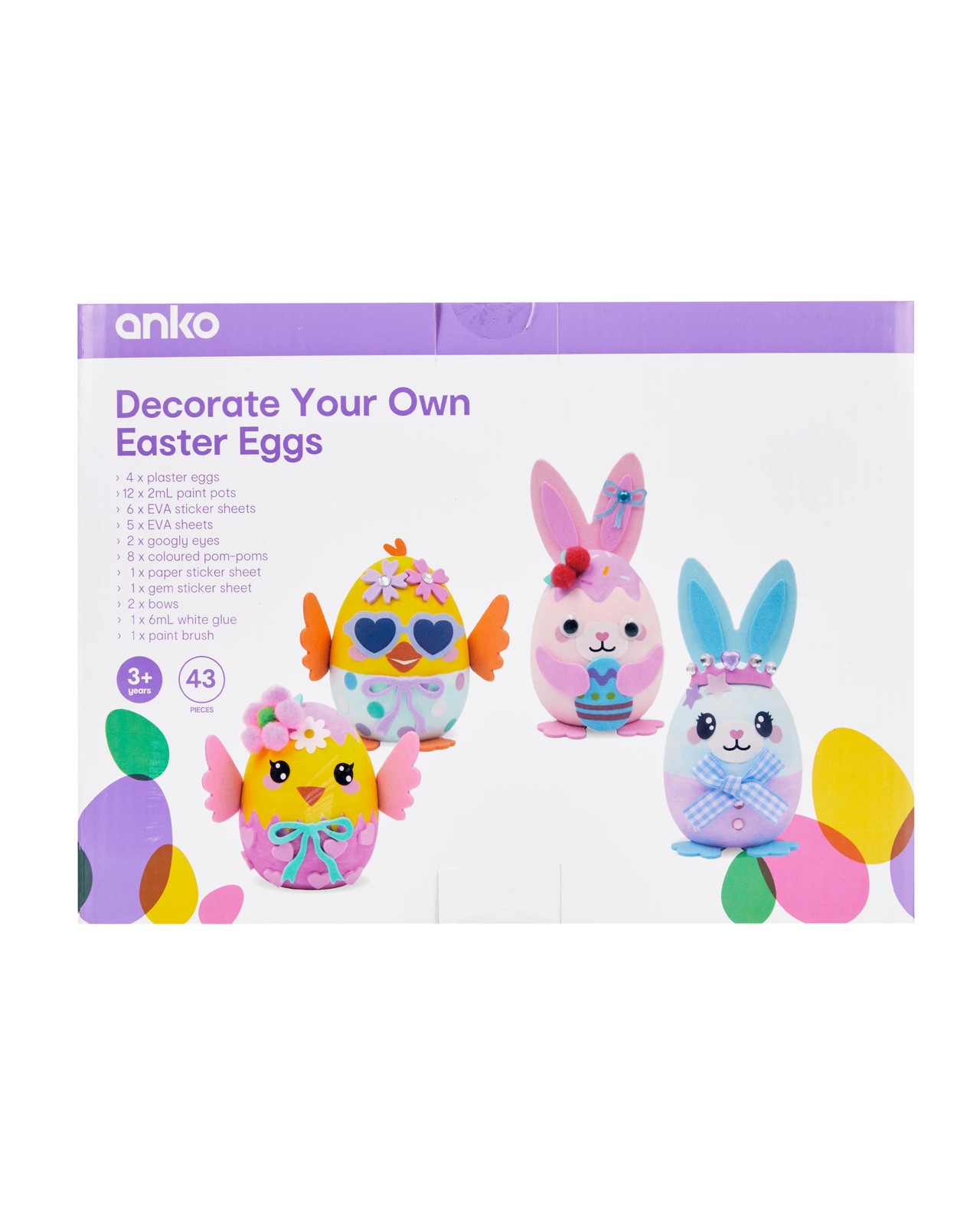 Anko 43 Piece Decorate Your Own Easter Eggs Kit 3 of 3