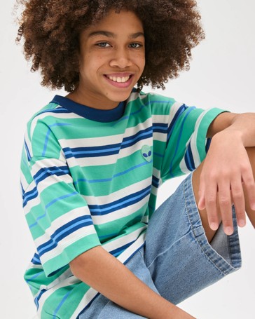Australian Cotton Oversized Striped T-Shirt